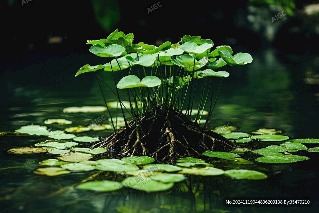 水潭綠植