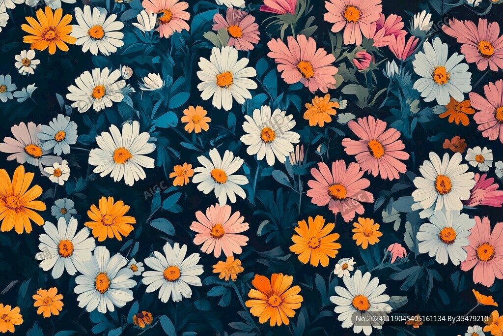 滿版小菊花背景