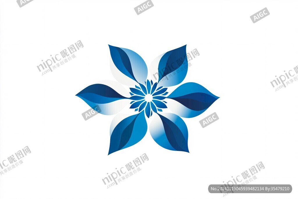 花朵藍(lán)色logo