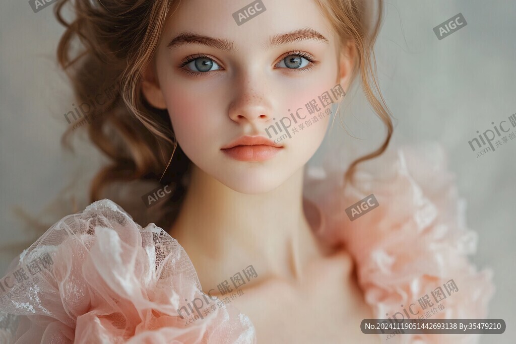 粉色的少女