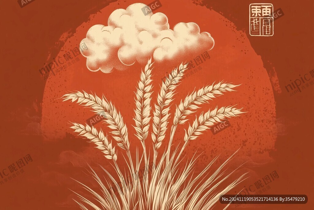 小麥產(chǎn)品插畫(huà)