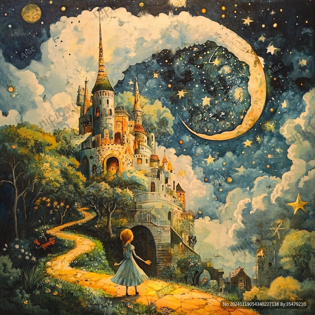 夢幻夜晚立體畫