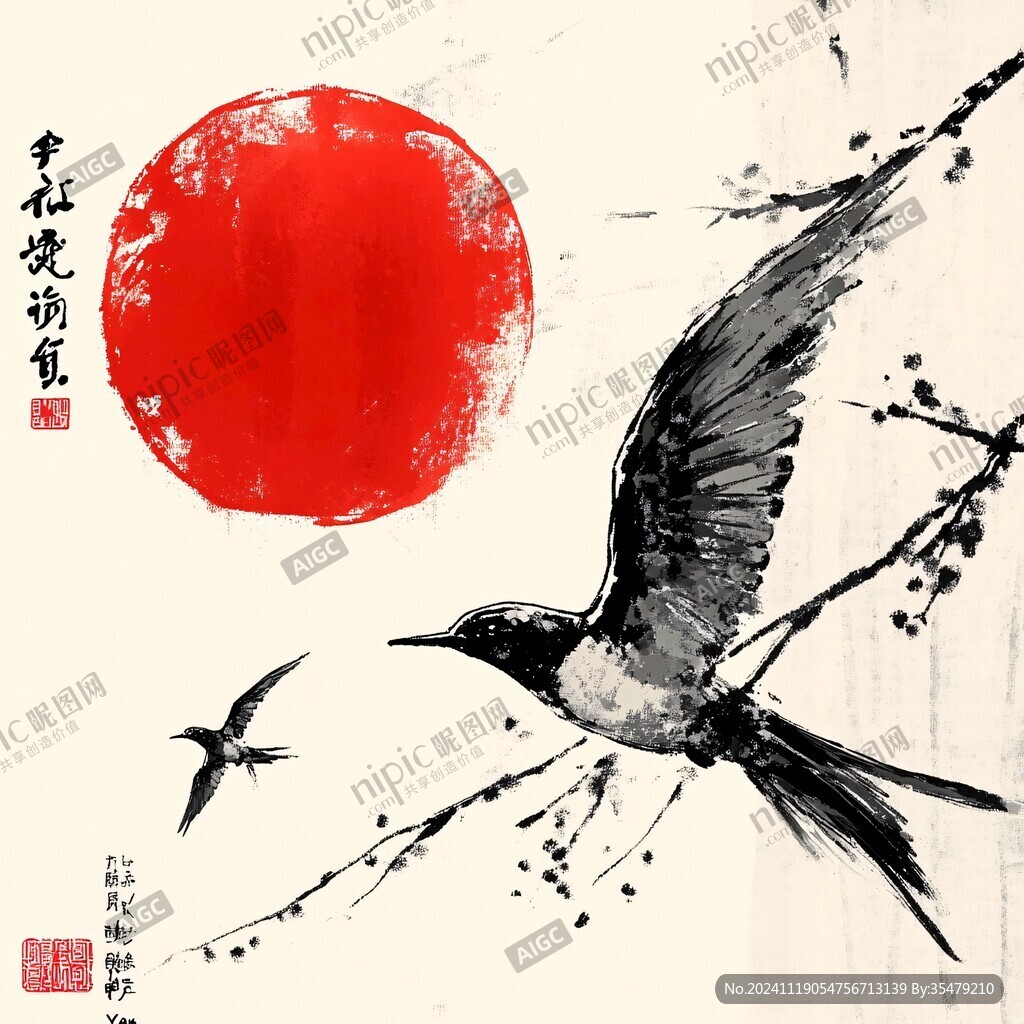 水墨報喜