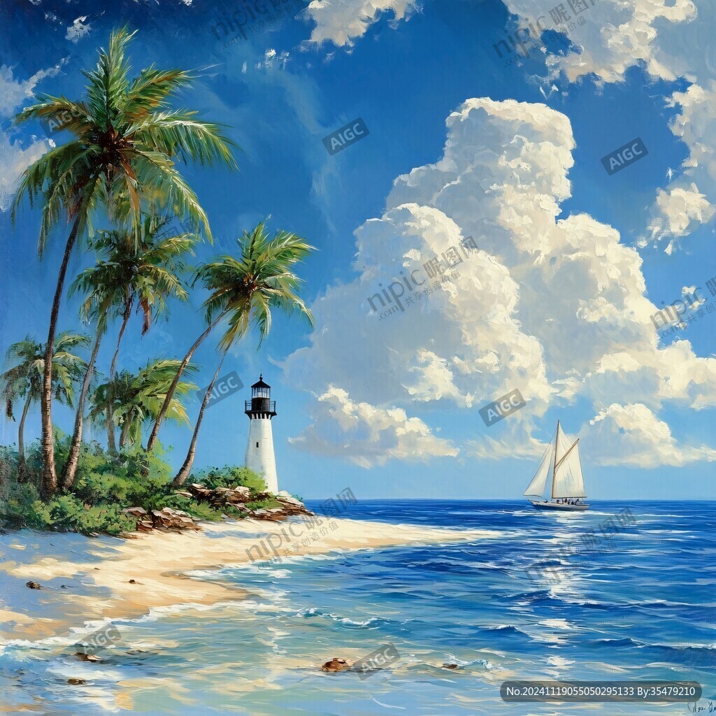海濱風(fēng)景畫
