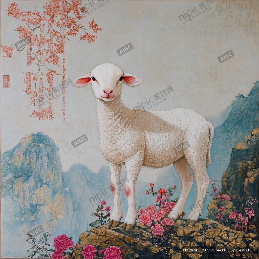 裝飾畫羊