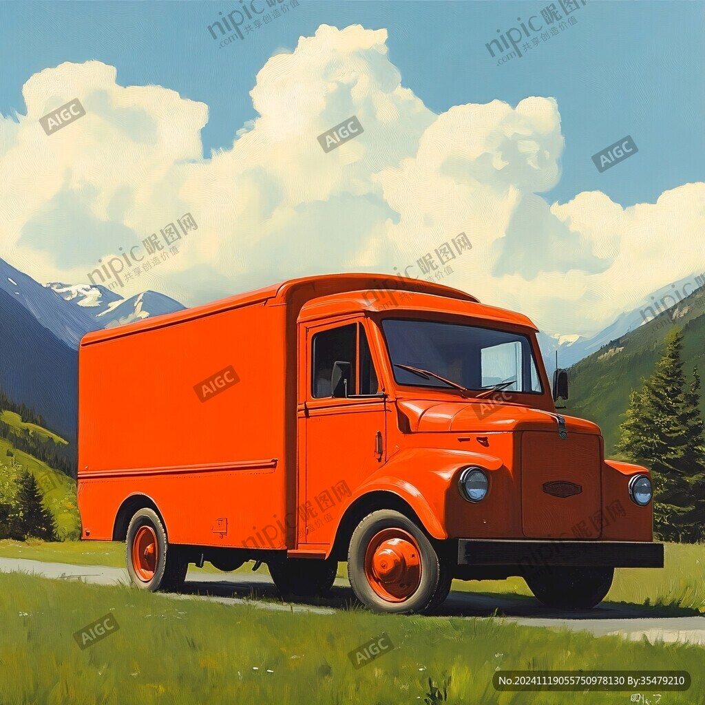 貨車插畫