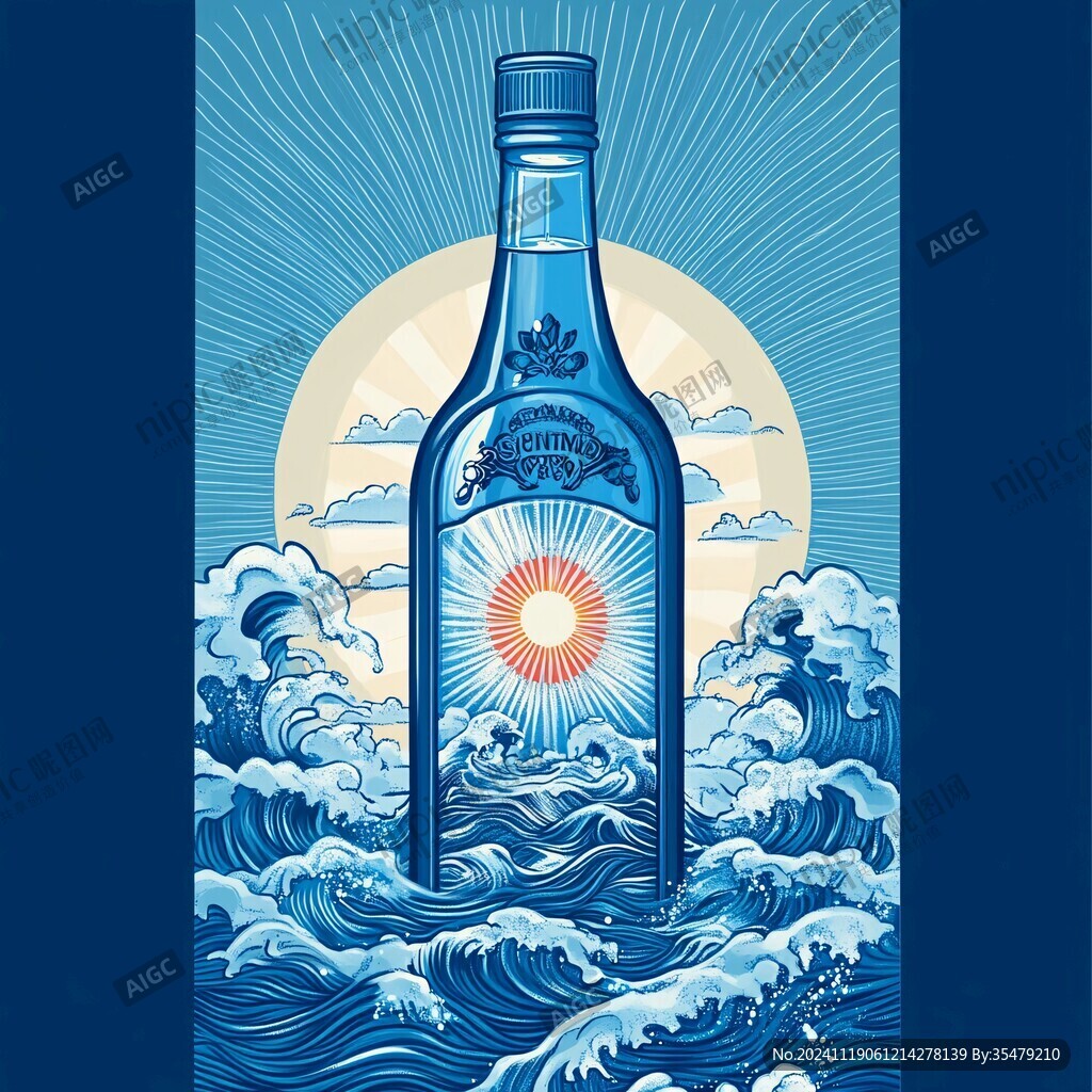 酒包裝插畫