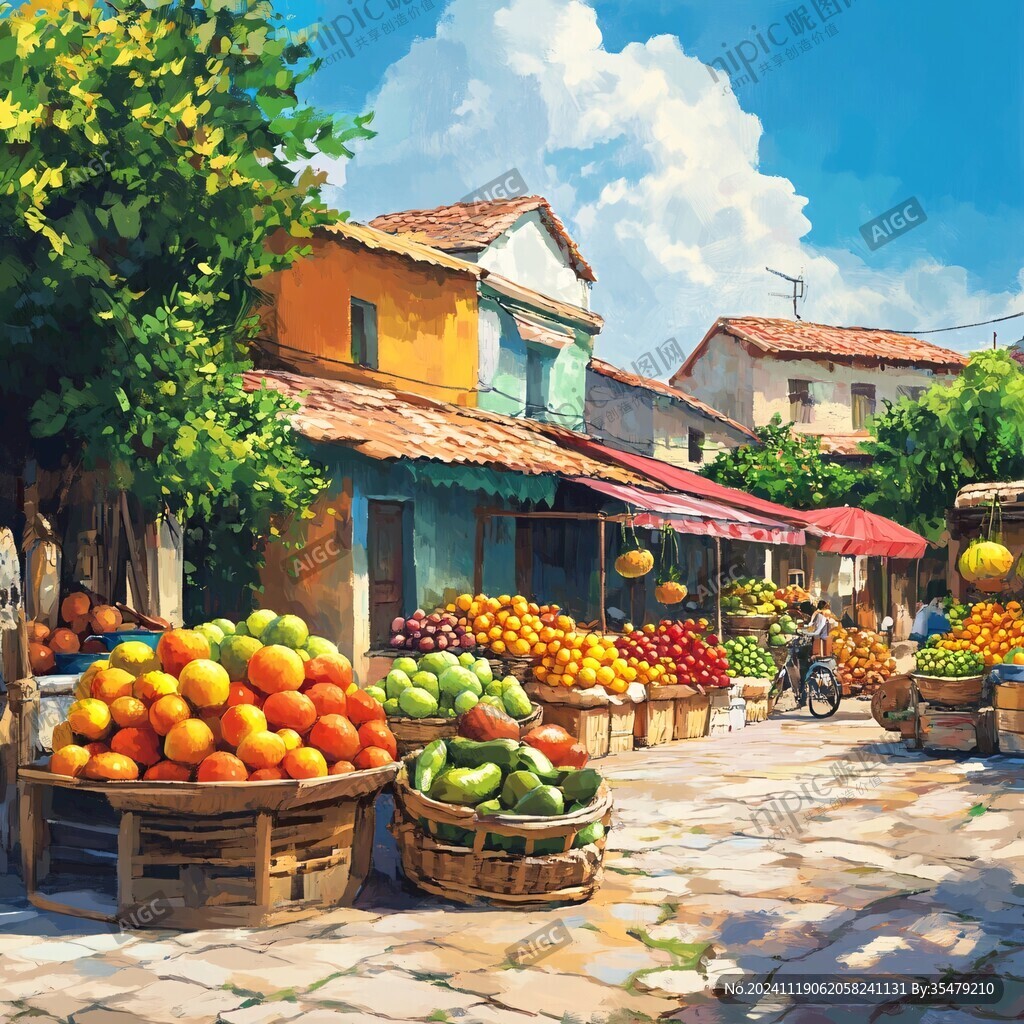 街邊小店插畫