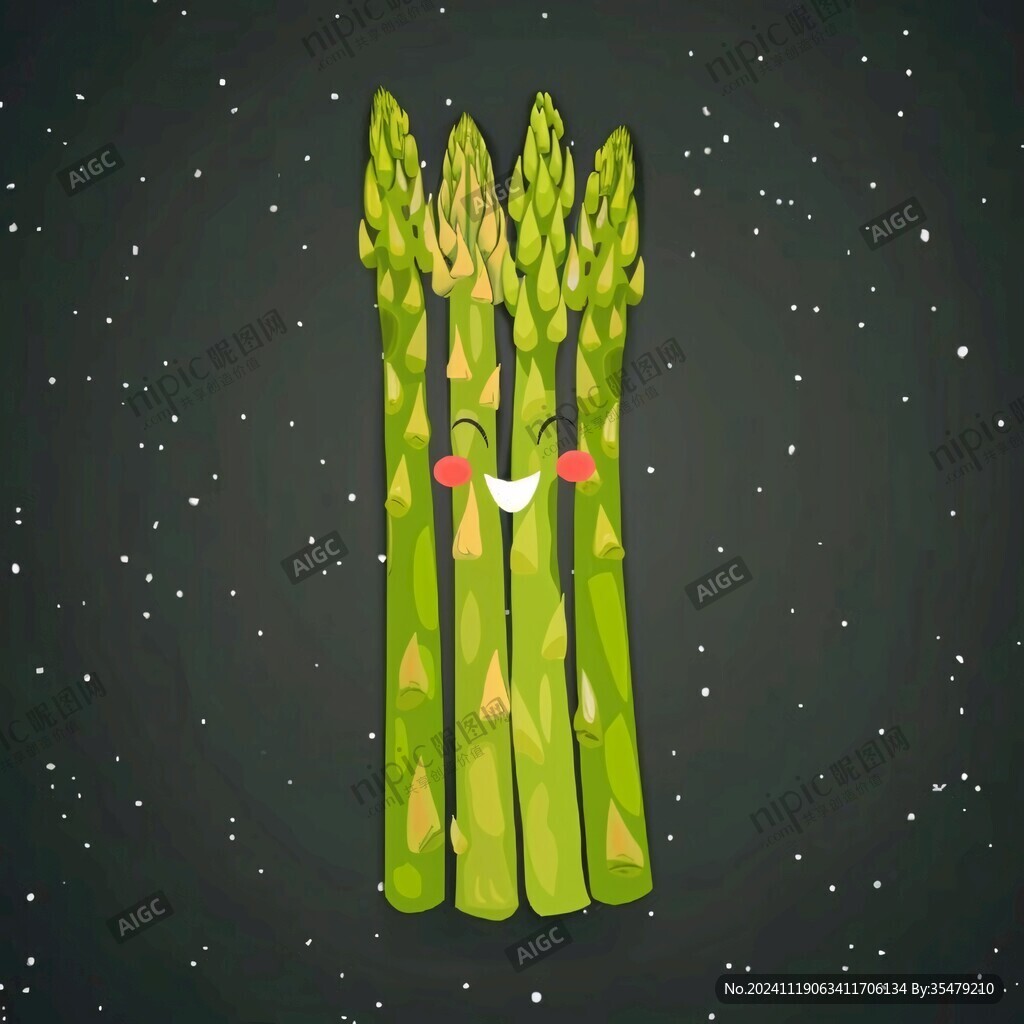 蘆筍插畫
