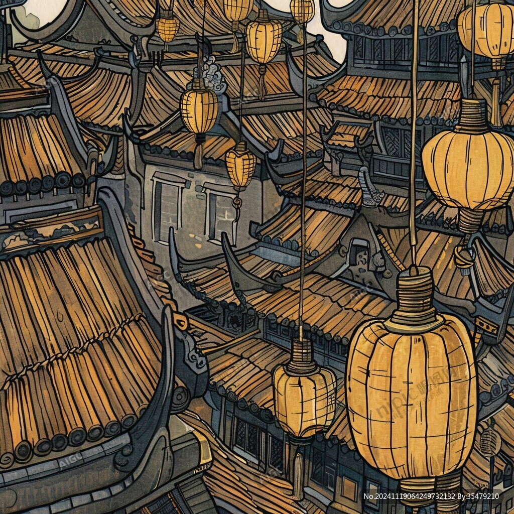 北宋古城插畫