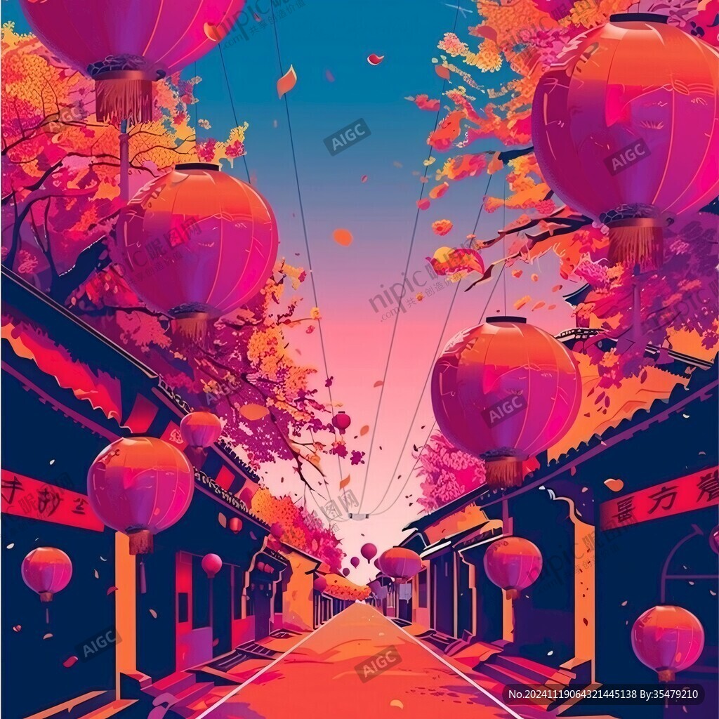 紅燈籠插畫