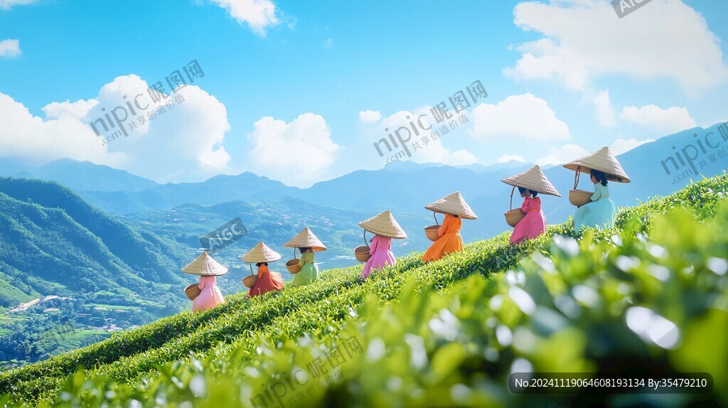 采茶女群像
