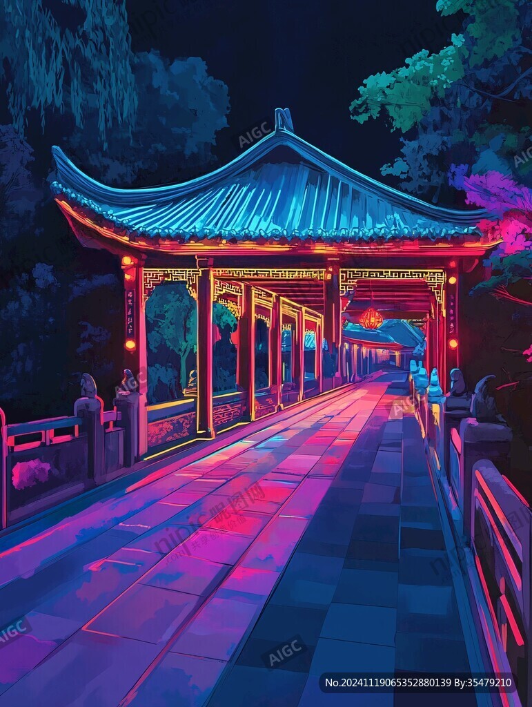 五亭橋插畫
