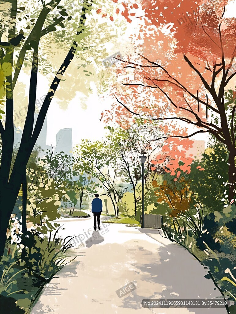 晚秋插畫