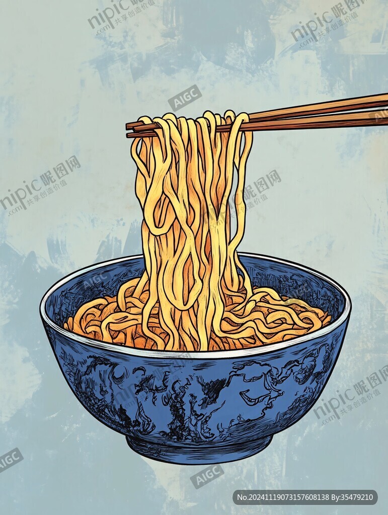 熱干面插畫