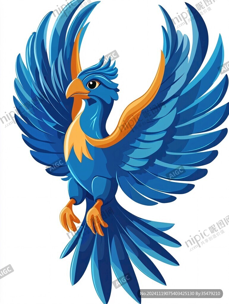 藍翎鳥卡通形象