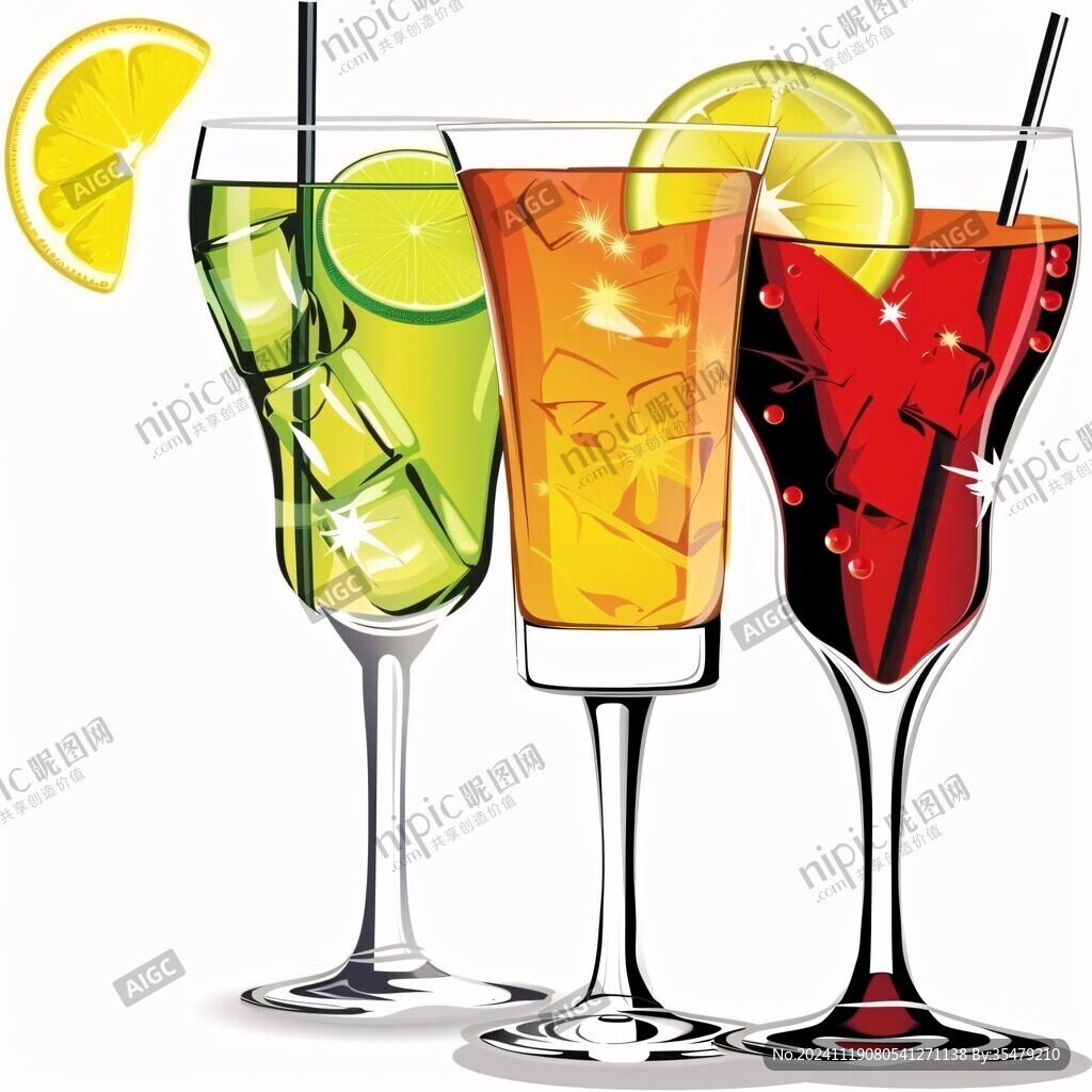 酒水飲料水果卡通素材