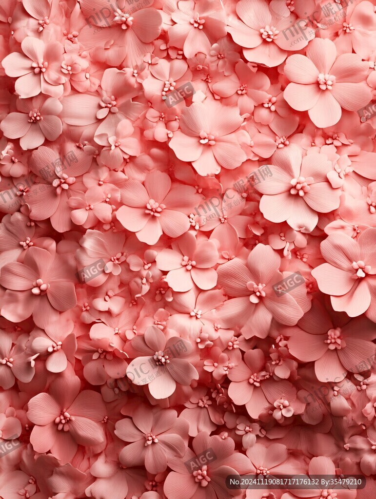 3d紅色花