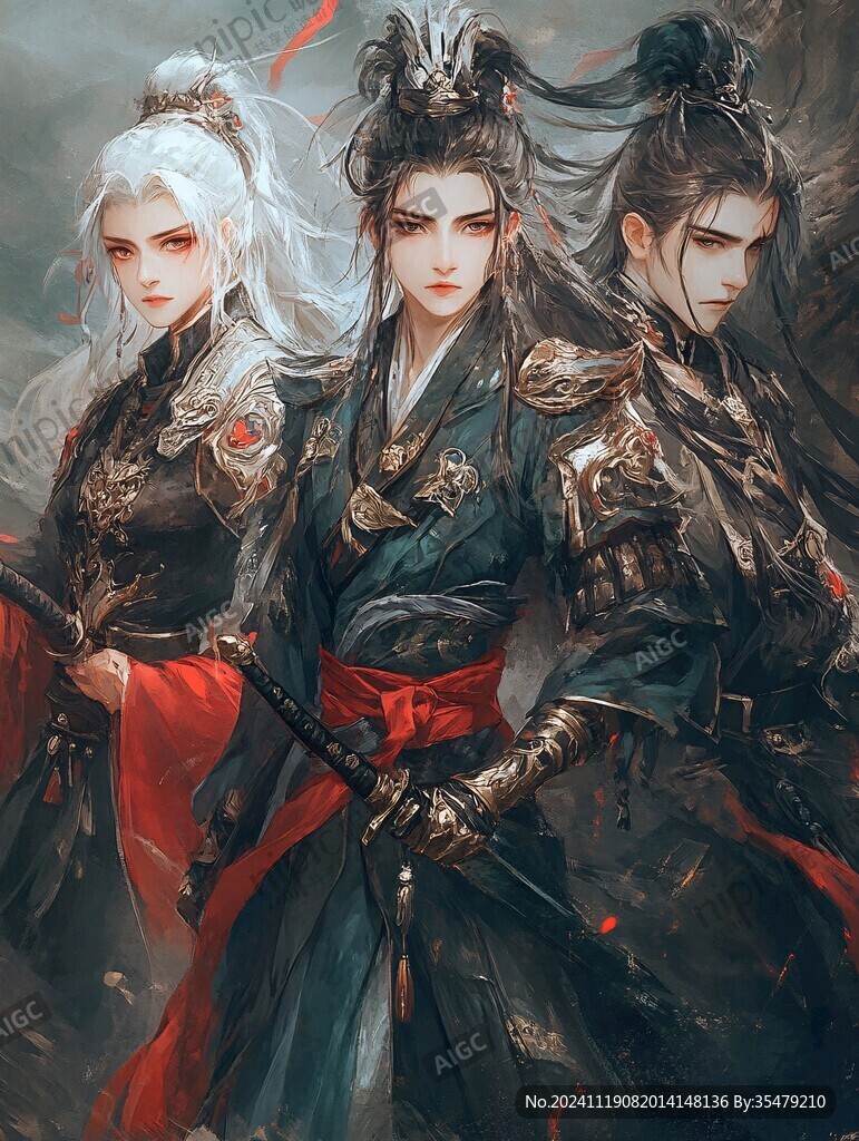 四大美男插畫
