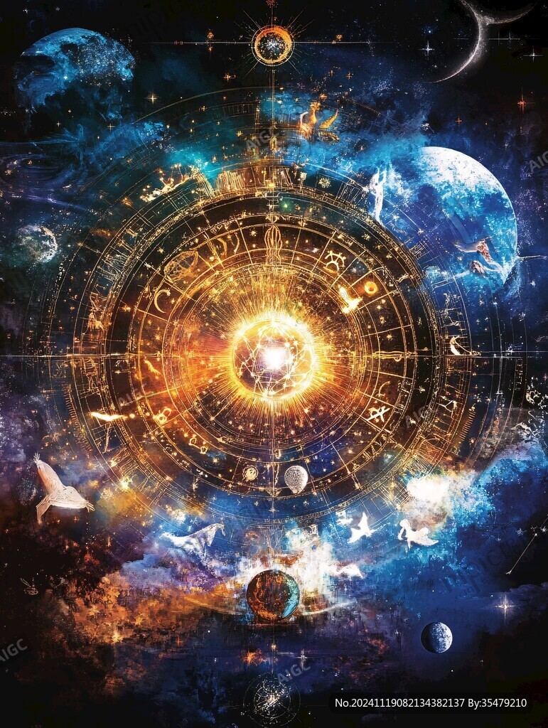 塔羅牌占星背景素材