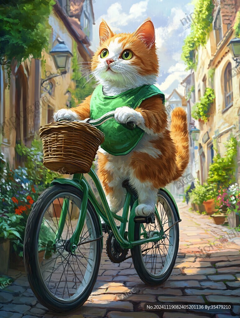 貓咪騎車