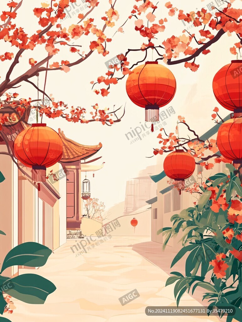 古街插畫