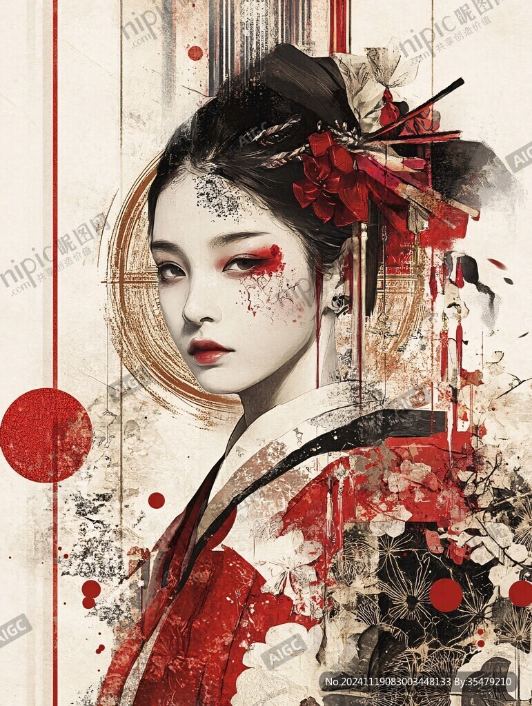 日本藝妓素材