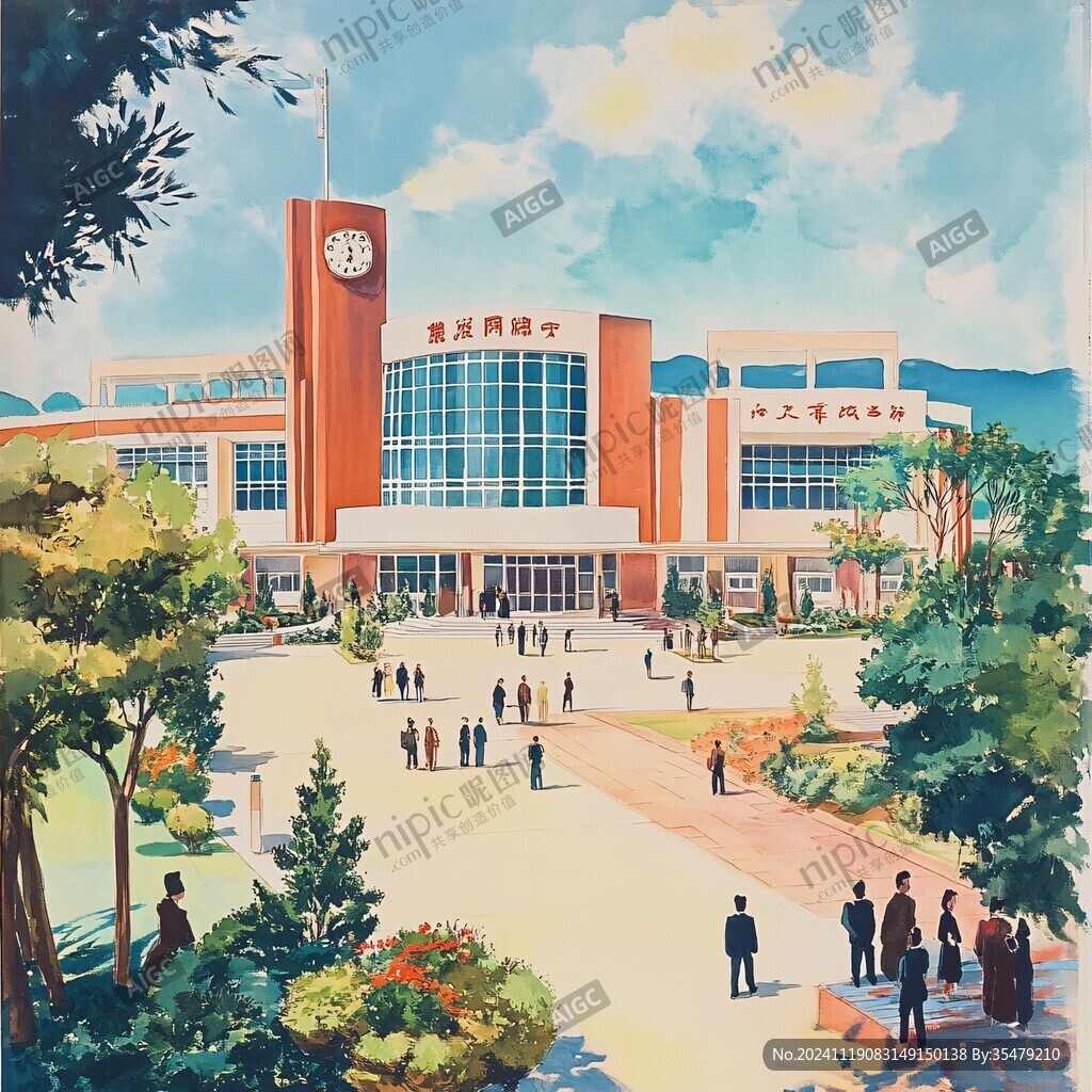 西北工業大學旅游插畫