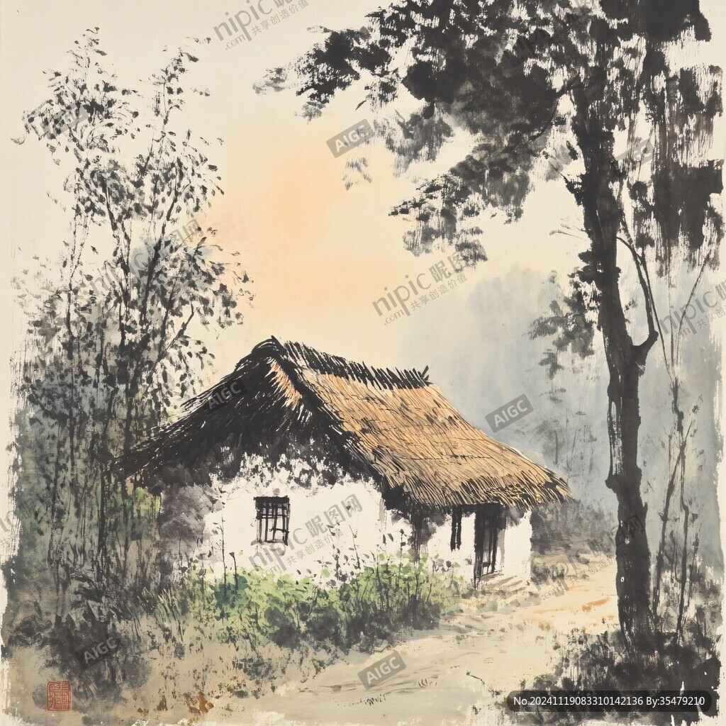 民居水彩畫(huà)