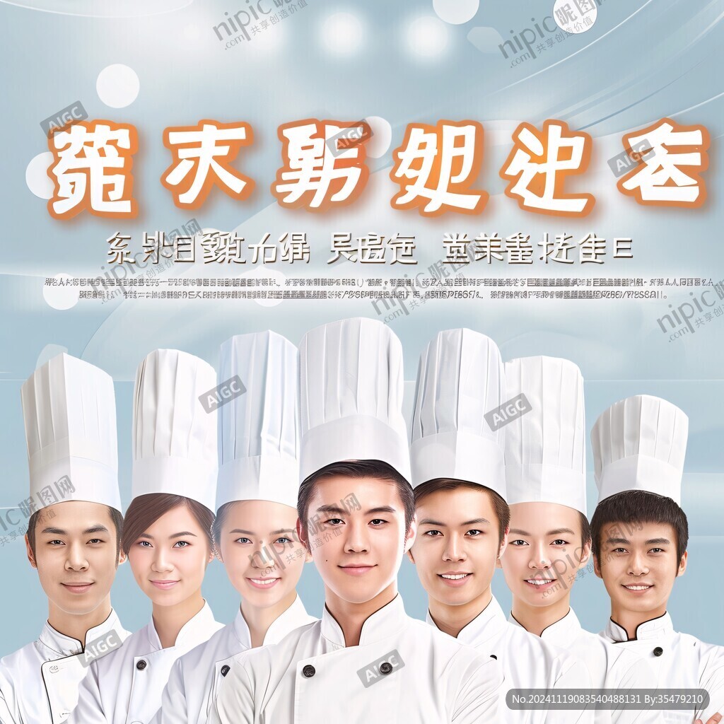 廚藝背景賓館廚師