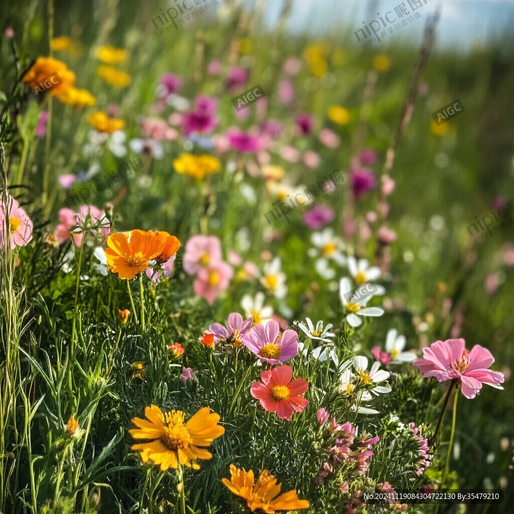 夏日草原鮮花