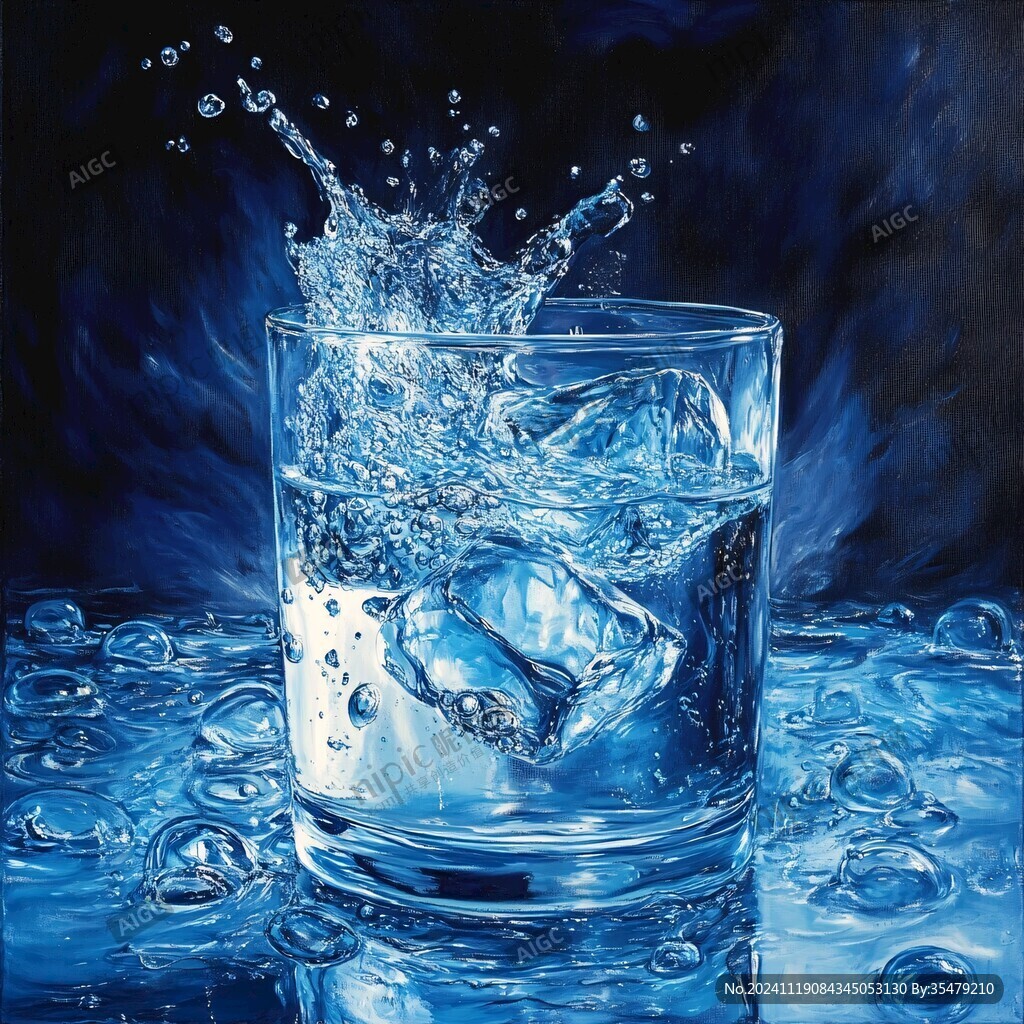 水花四濺的水杯