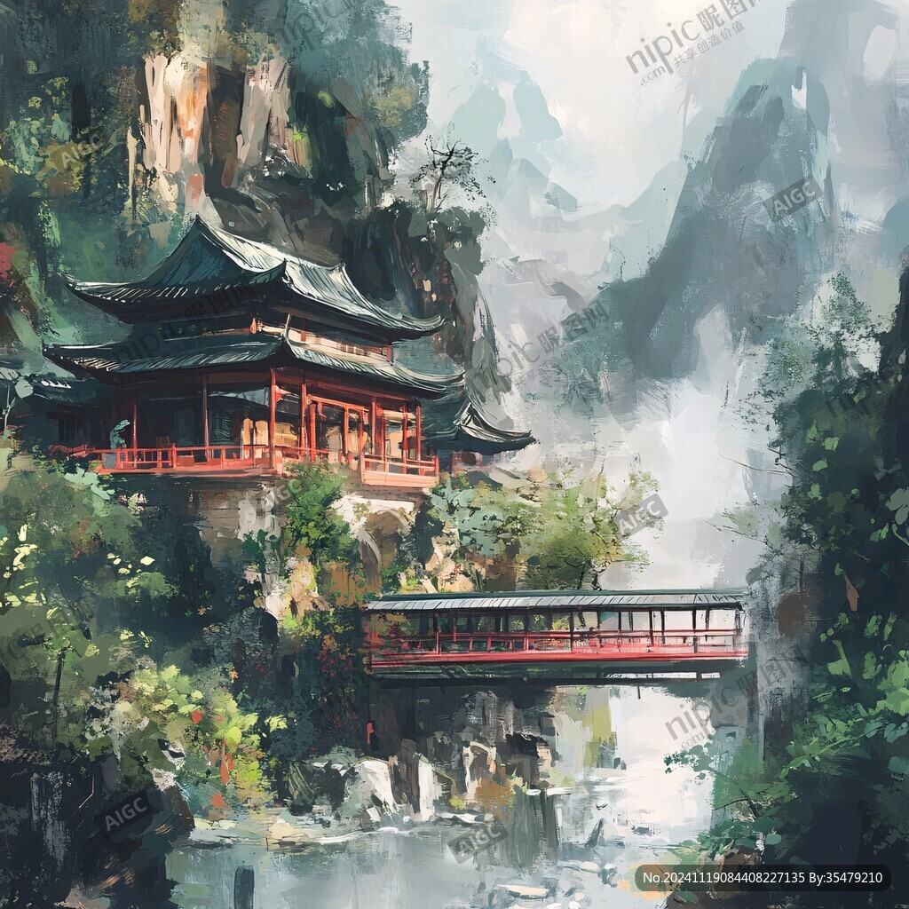 風景厚涂