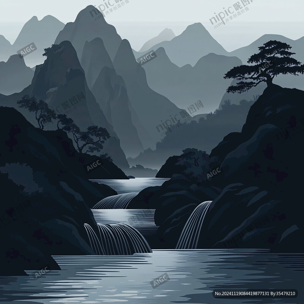山河插畫