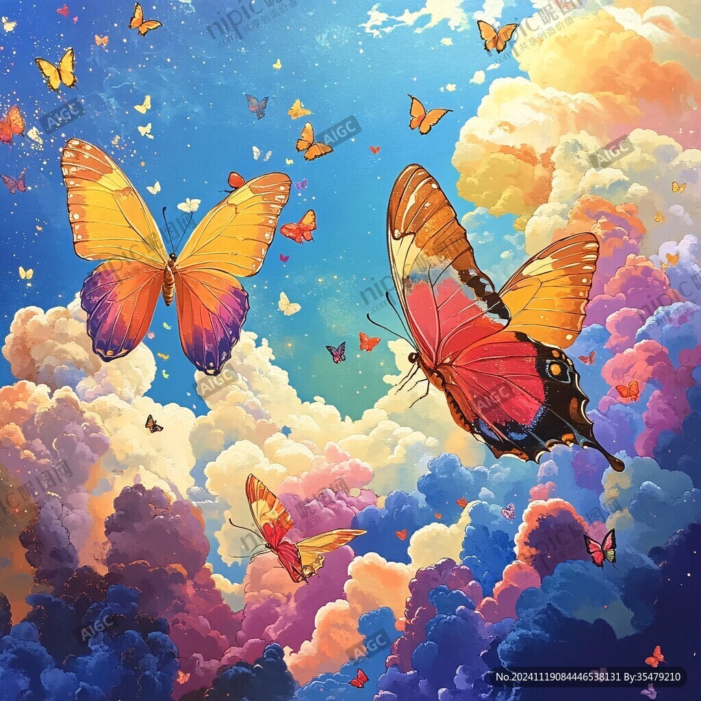 插畫夢幻蝴蝶