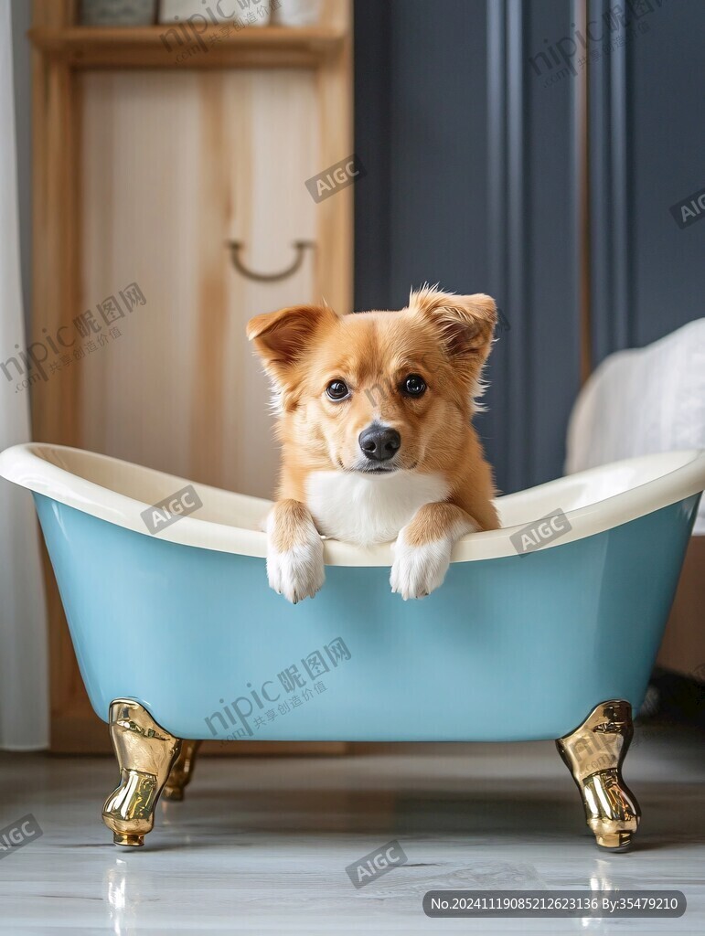 狗狗泡澡