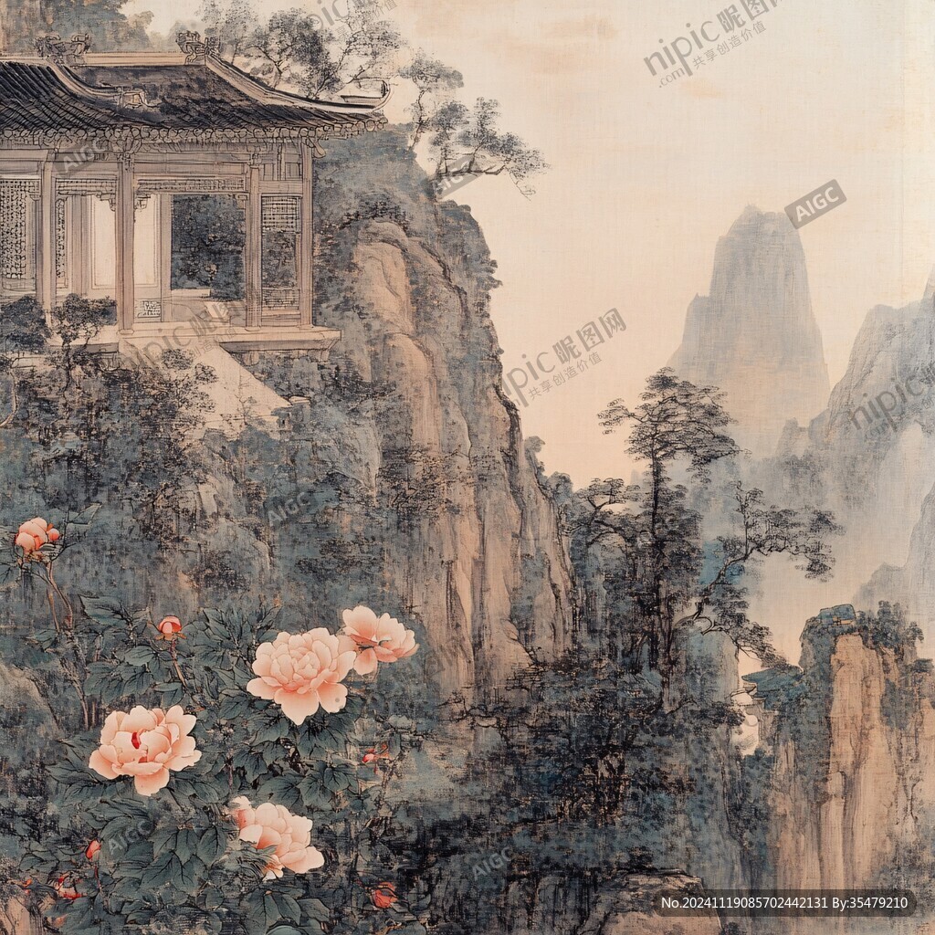 樓閣山水圖