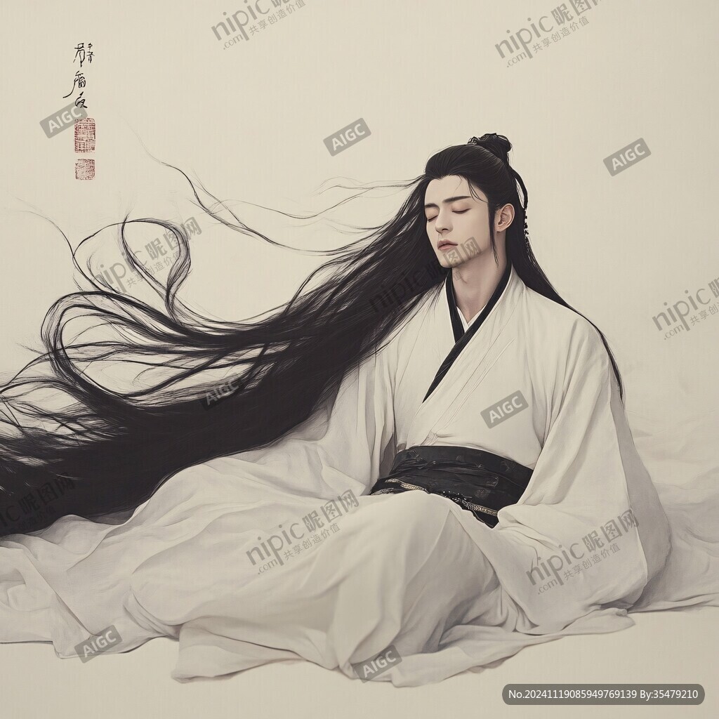 原創手繪古裝美男