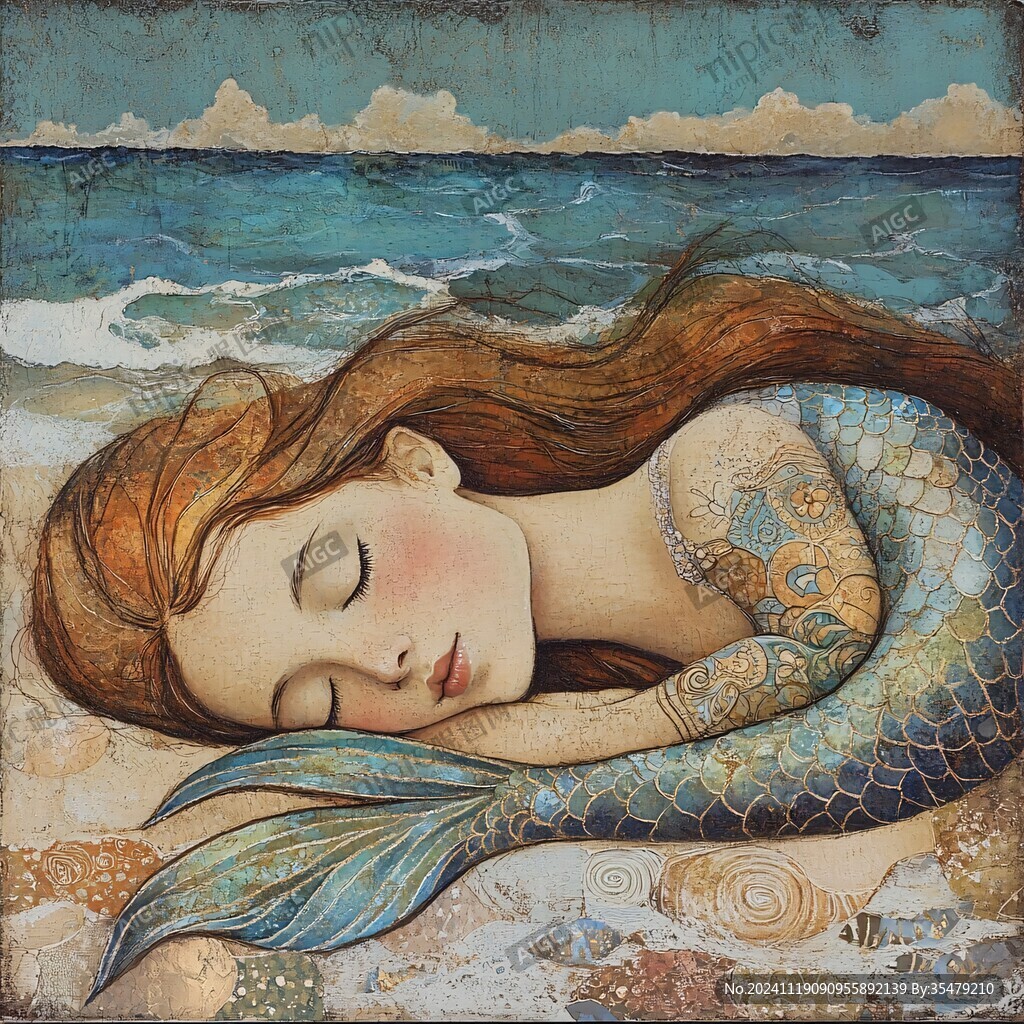 美人魚插畫