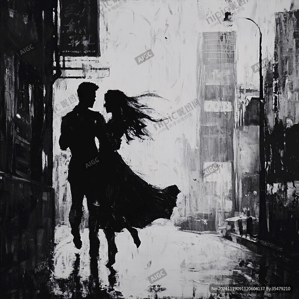 情侶雨中漫步