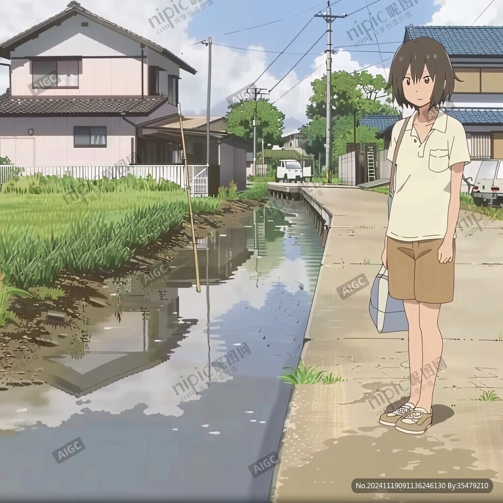 水渠插畫