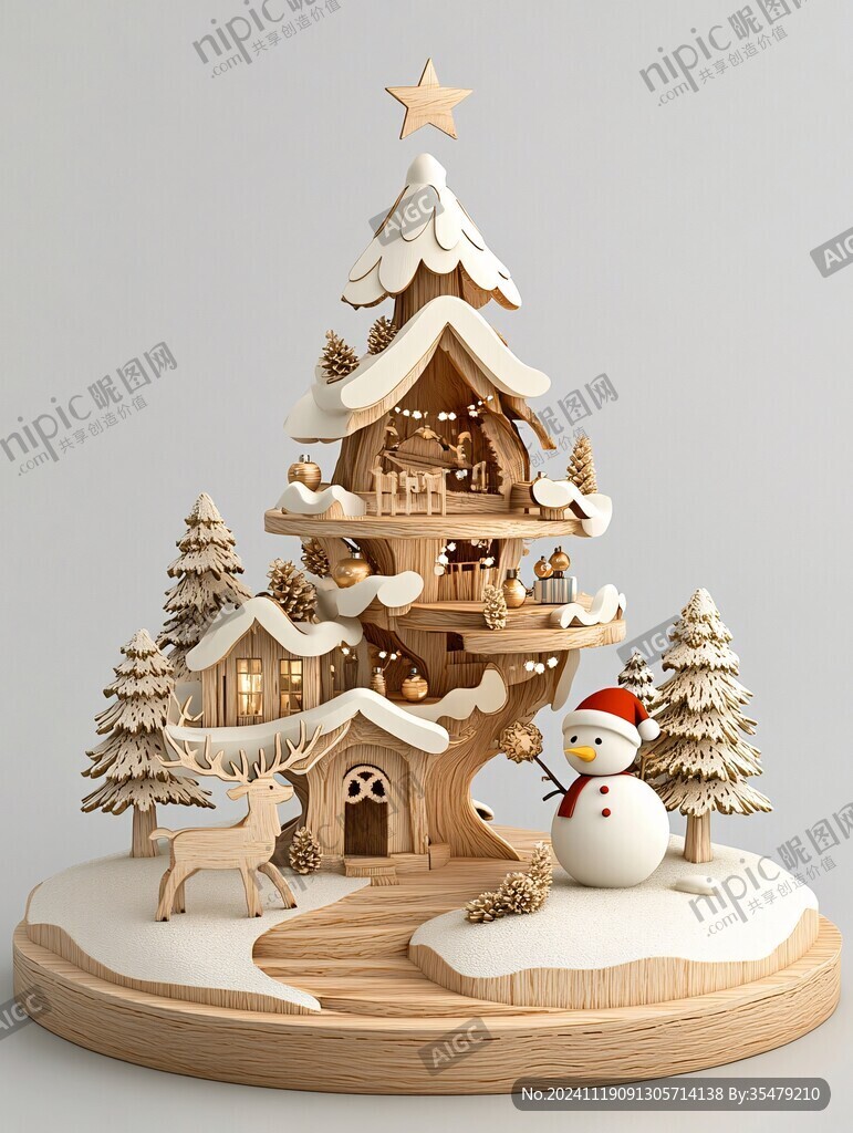 3d圣誕節插畫