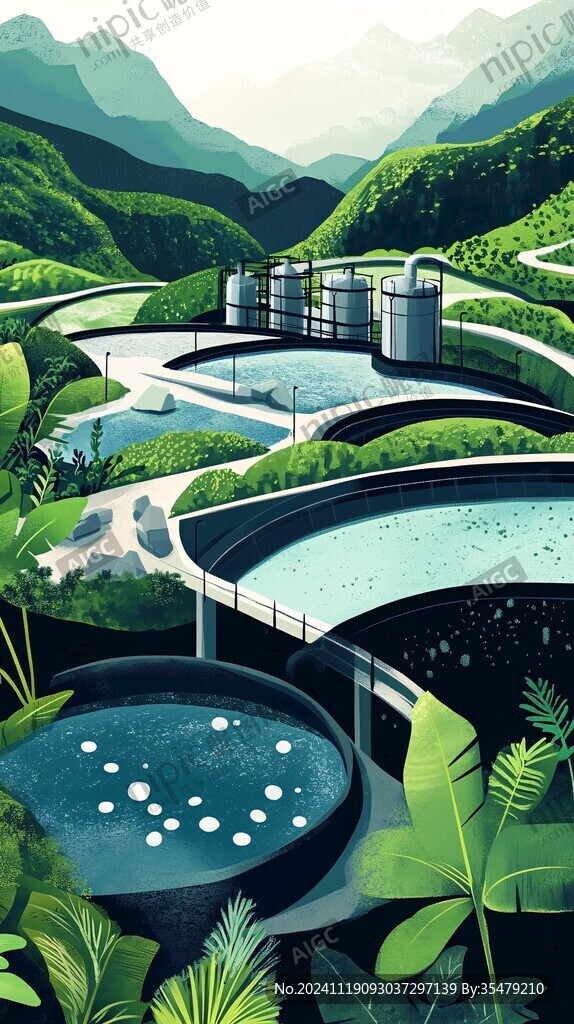 水池插畫