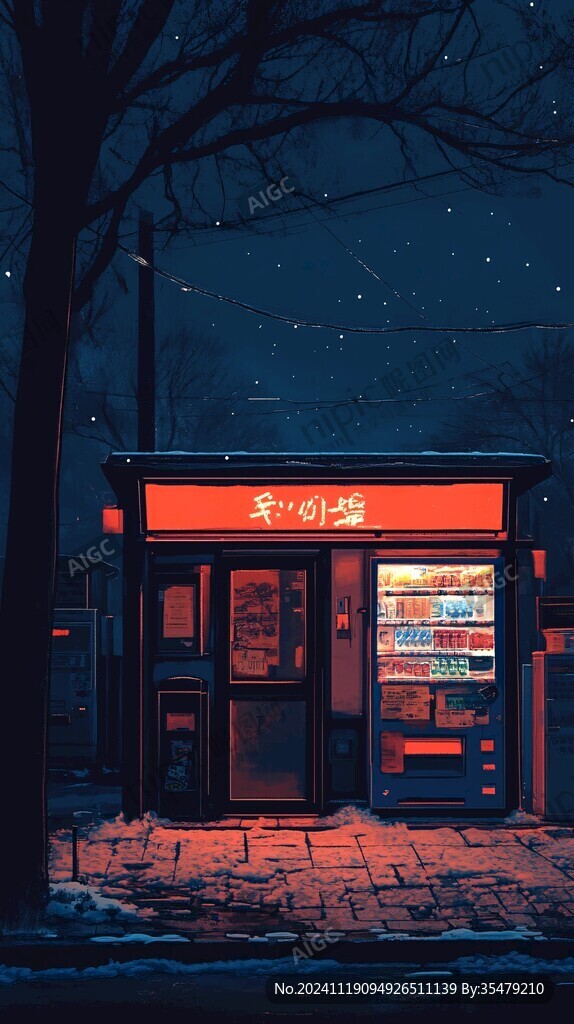 氛圍感插畫