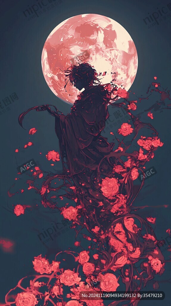 花好月圓賀圖