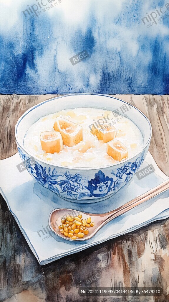 花生湯插畫