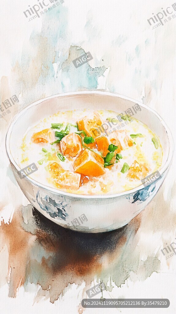 疙瘩湯插畫