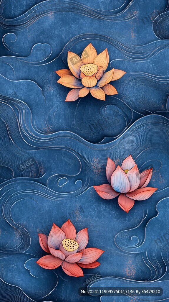 3d荷花背景