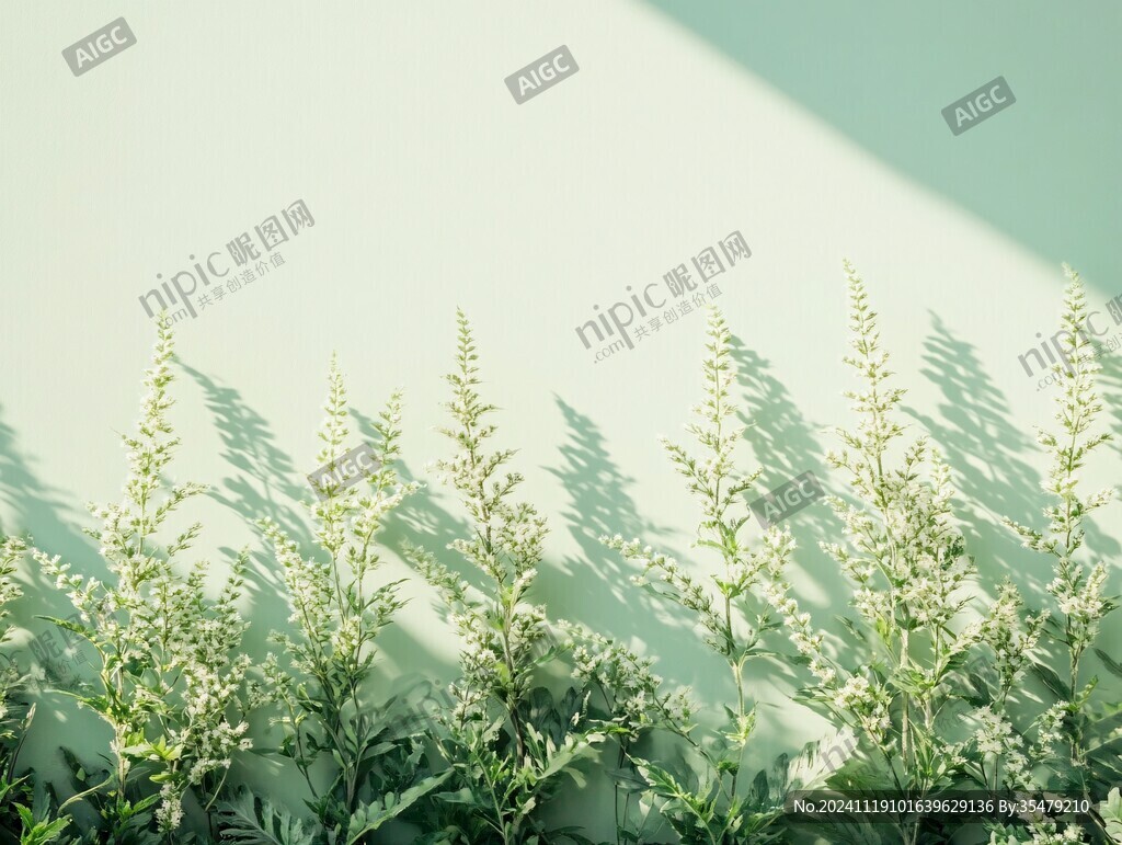 唯美鼠尾草背景圖