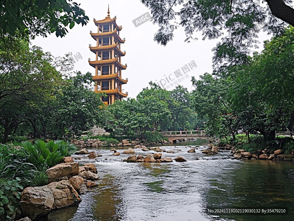 嶺南園塔樓